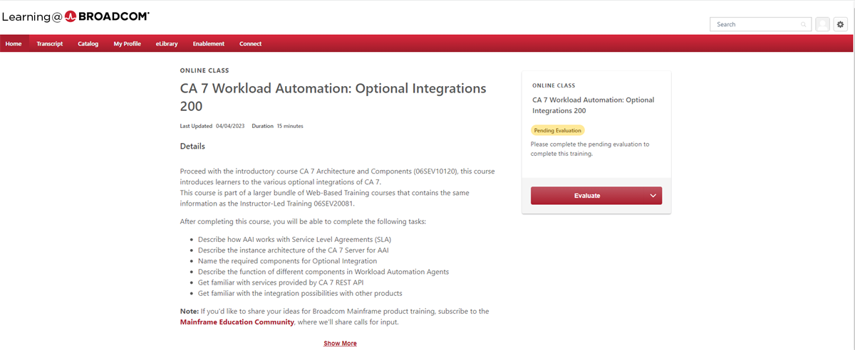 WBT 06SEV20280 in Learning@Broadcom